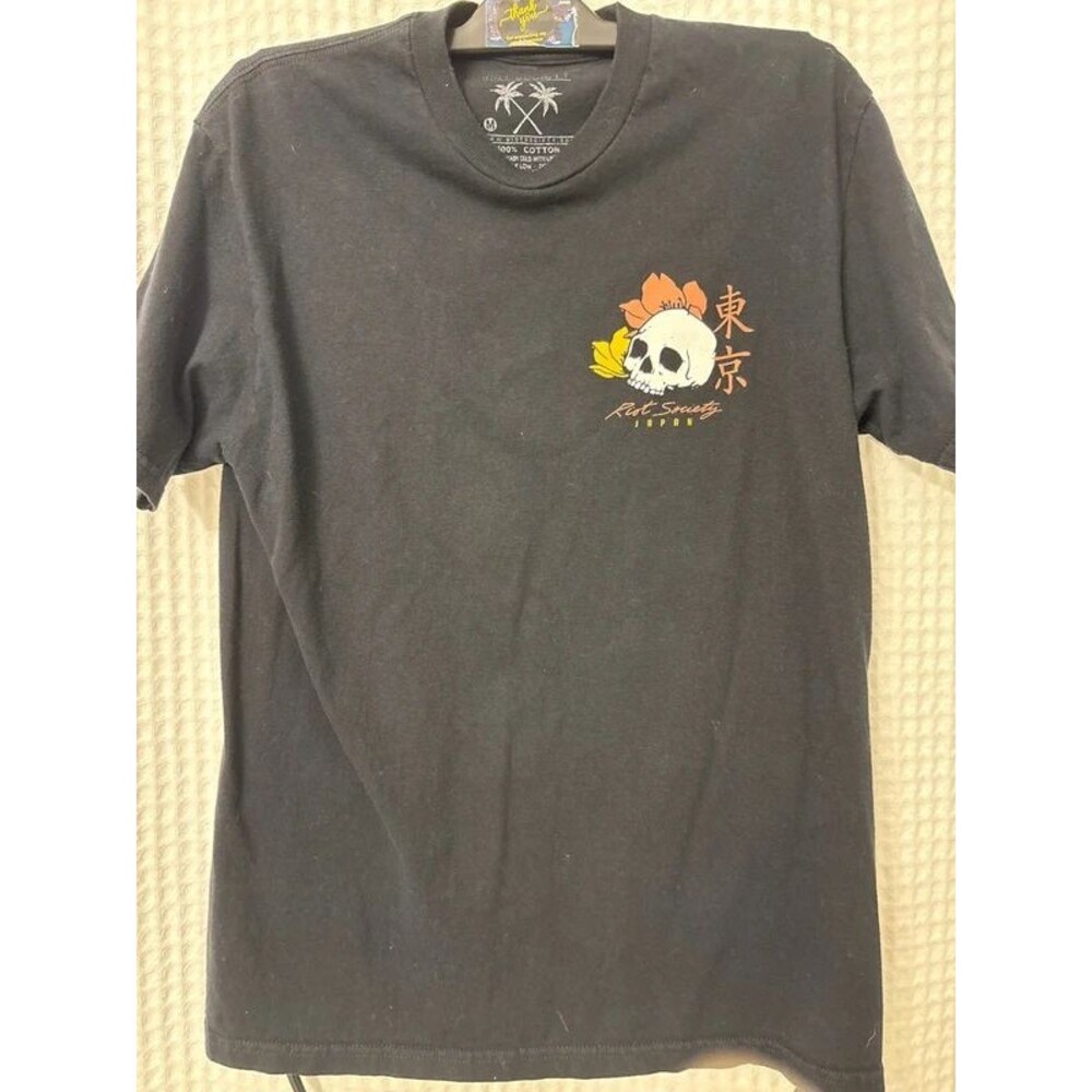 Riot Society Japan Black Graphic Tee